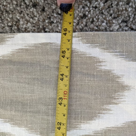 West Elm Neutral Pair of Beige Cream Brown Curtains Set (2) 46x92 - Picture 13 of 15